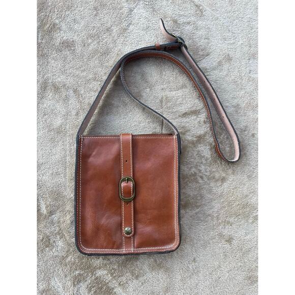 Patricia Nash Tan Leather Crossboy Bag NWOT Purse Handbag - Picture 1 of 7